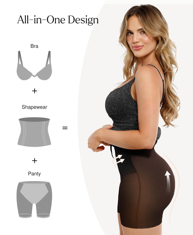 Popilush Sparkly Formal Dresses for Women Shapewear Cocktail Wedding Guest Dress Fall Square Neck Ruched Midi Dress Side Slit Black - Image 4