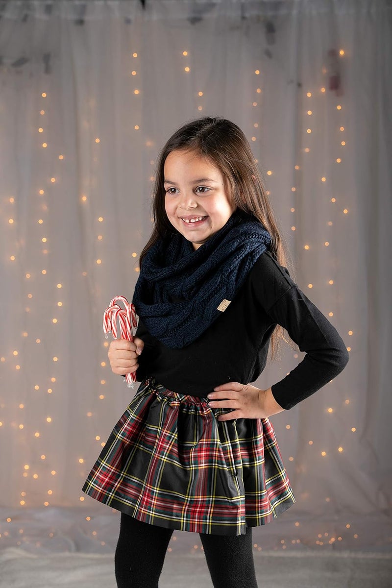 Funky Junque Girls Scarves 100% Acrylic Knit Kids Infinity Scarf Toddler Balaclava Neck Warmer Winter Circle Gaiter - Image 5