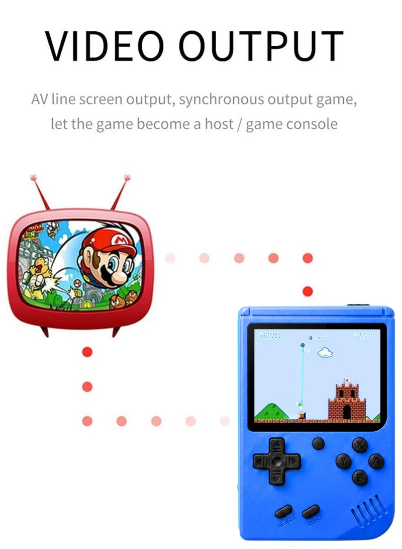 SUP Handheld Game Console with 400 Classic Retro Games, 3-Inch Color Screen, Rechargeable Battery, Portable Mini Gaming Device for Kids & Adults | Blue - Image 4