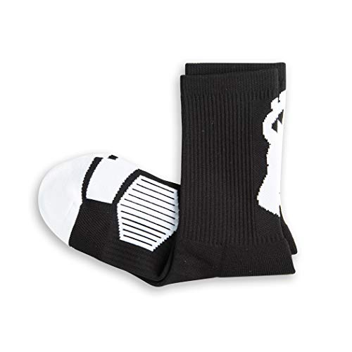ChalkTalkSPORTS Basketball Socks Half Cushioned Crew Socks - Black, One Size Fits All - Image 4