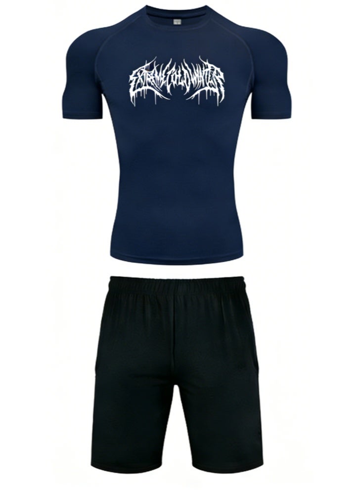 Men's sports T-shirt and quick-drying running set - Image 2