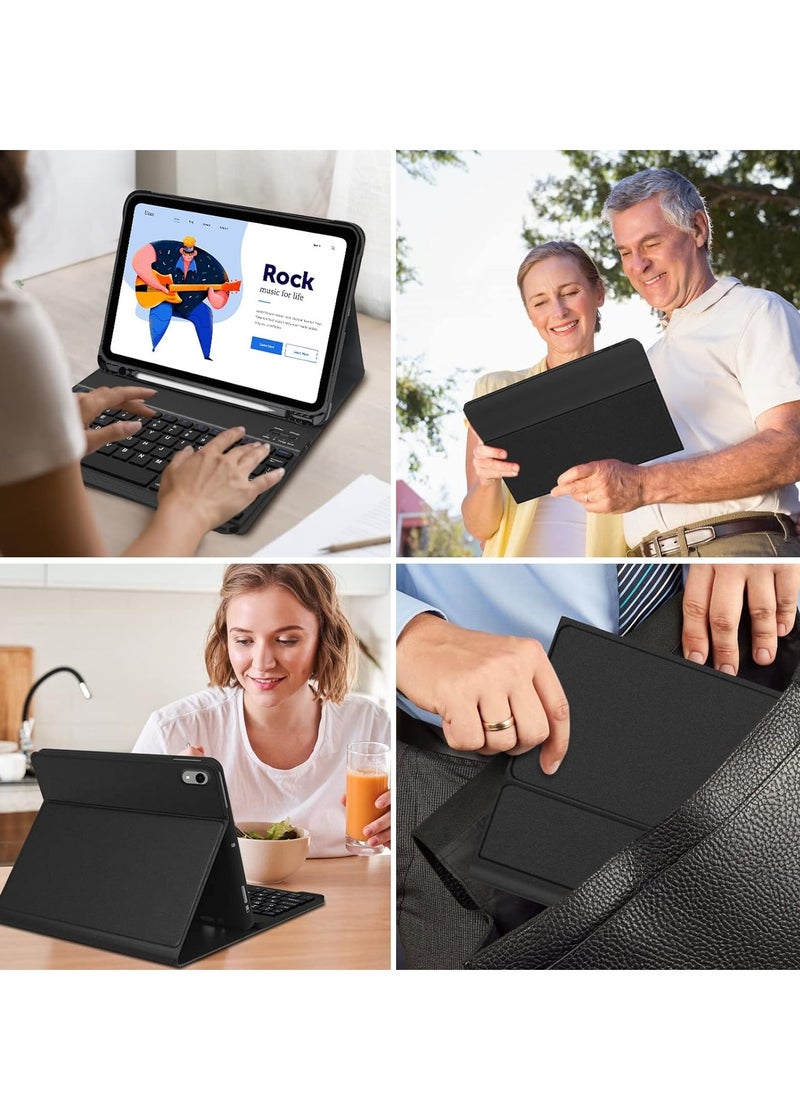 Keyboard Case for iPad 10th Generation, 2022 iPad 10.9 inch Case with Magnetically Detachable Wireless Keyboard for iPad 10th Gen A2696 A2757 A2777
