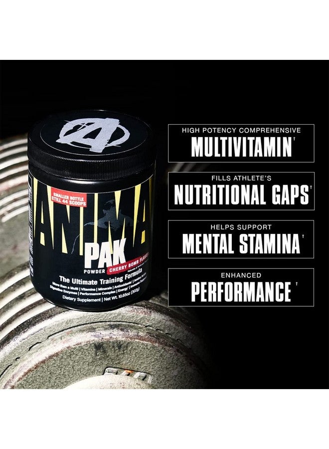 ANIMAL أنيمال باك - مسحوق الفيتامينات والمكملات الغذائية الشامل والمريح - زنك، فيتامينات C، B، D، أحماض أمينية والمزيد - متعدد الفيتامينات لأداء التغذية الرياضية للنساء والرجال - 44 ملعقة، قنبلة الكرز - Image 3