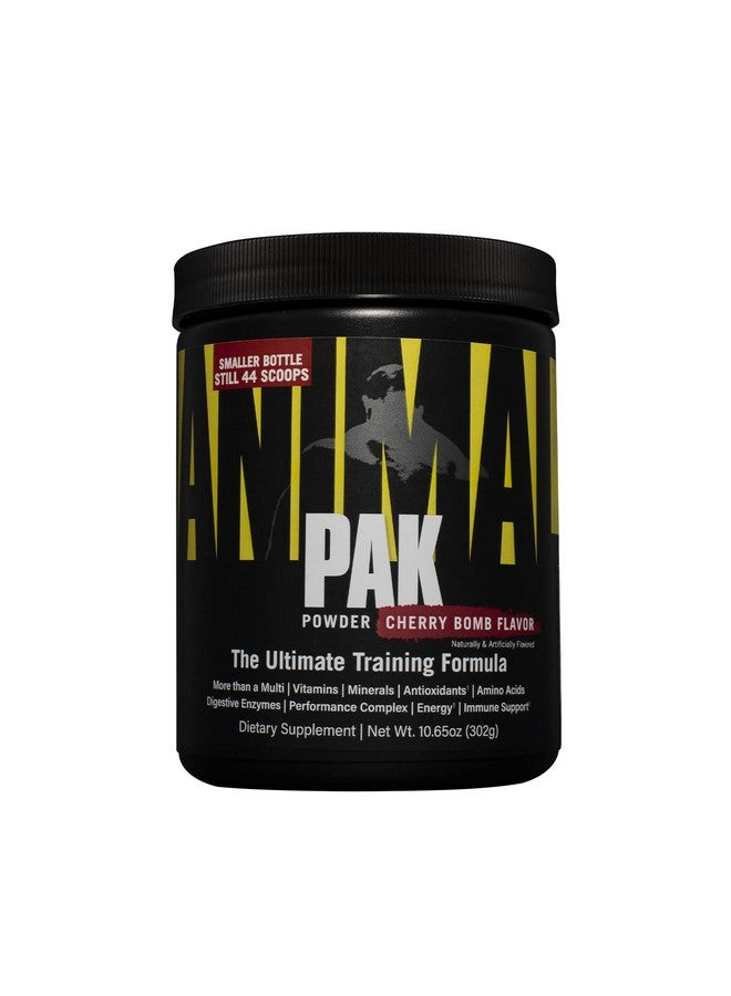 ANIMAL أنيمال باك - مسحوق الفيتامينات والمكملات الغذائية الشامل والمريح - زنك، فيتامينات C، B، D، أحماض أمينية والمزيد - متعدد الفيتامينات لأداء التغذية الرياضية للنساء والرجال - 44 ملعقة، قنبلة الكرز - Image 1