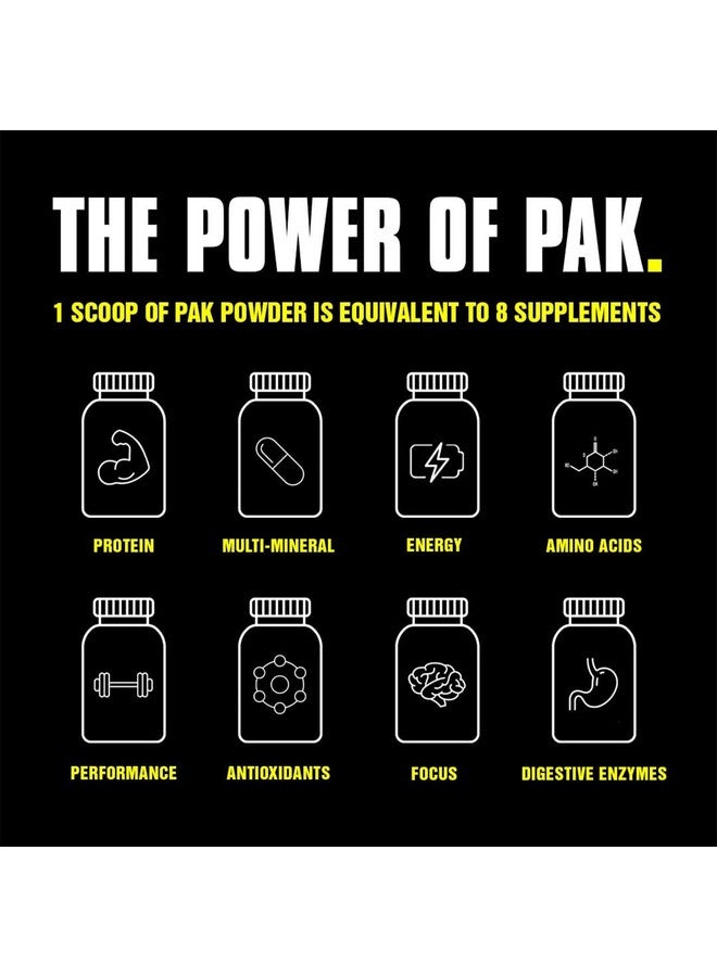 ANIMAL أنيمال باك - مسحوق الفيتامينات والمكملات الغذائية الشامل والمريح - زنك، فيتامينات C، B، D، أحماض أمينية والمزيد - متعدد الفيتامينات لأداء التغذية الرياضية للنساء والرجال - 44 ملعقة، قنبلة الكرز - Image 2