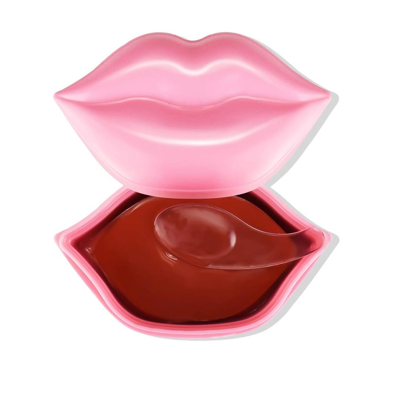 20Pcs Lip Mask SheetPink Moisturizing Plumping Lip Patches Gel Treatment Lip Masks for Dry Lips Plump Lip Collagen Overnight Sleeping Lip Pads PatchesPink