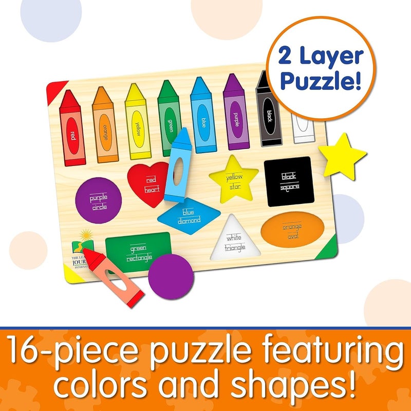 The Learning Journey: Lift & Learn Puzzle Colors & Shapes - Preschool Toys & Activities for Children Ages 3 and Up - Award Winning Educational Toy - Image 5