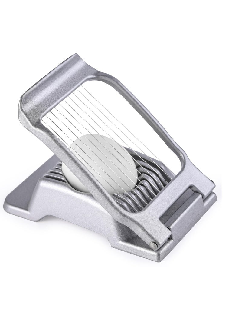 VIUAUAX Egg Cutter,Aluminum Egg Slicer,Egg Slicer,Egg Slicer,Ham Strawberry Slicer ,Stainless Steel Hard Boiled Egg and Strawberry Slicer - Durable Aluminium, Dishwasher Safe for Soft Fruits  - Image 1