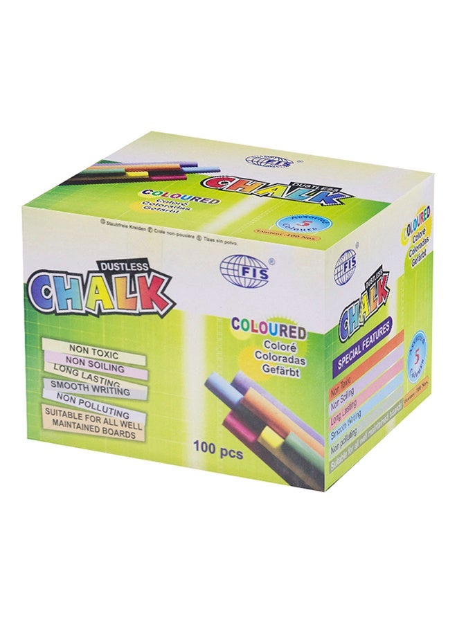 FIS 100-Piece Dustless Colored Chalk Set - Image 2