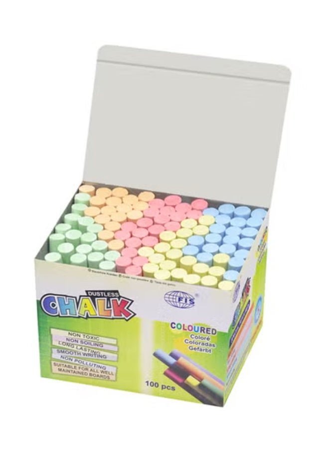 FIS 100-Piece Dustless Colored Chalk Set - Image 1
