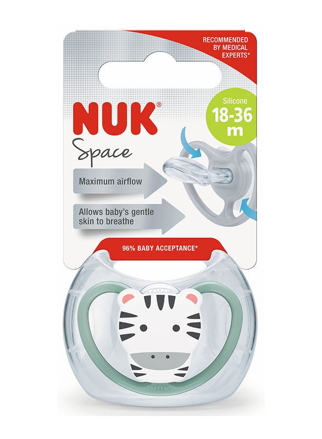 NUK Pacifier Space 18 36M 1Pc (Zebra)