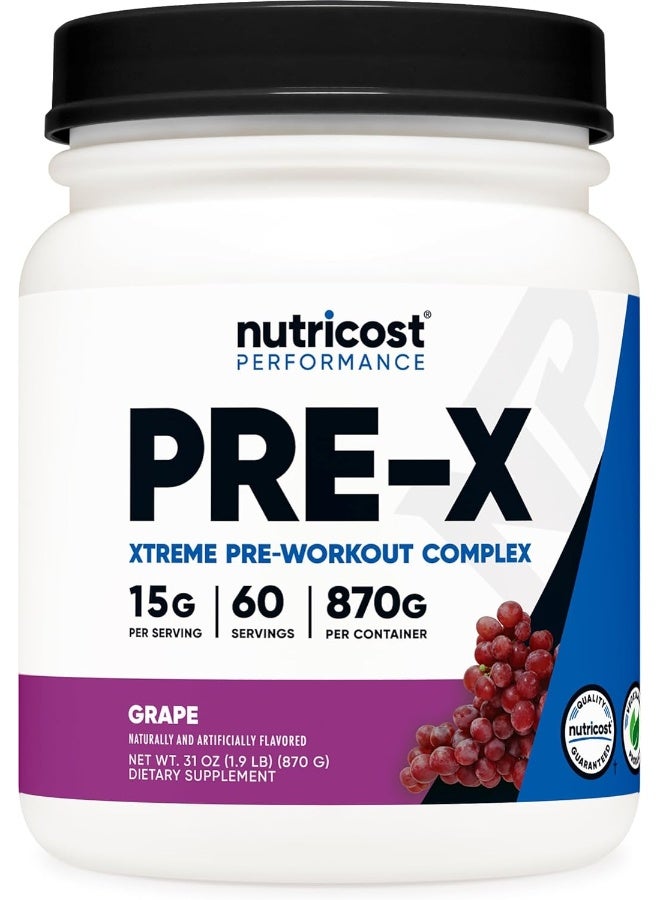 Nutricost Pre-Workout Complex Powder Grape (60 Serv) - Image 1