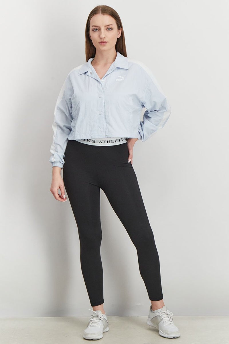 womens Women T7 Woven JackeT-shirts, Light Blue - Image 2