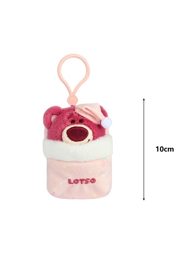 10 Cute Plush Key Pendants, Bag Pendants, Suitable For Children'S Toys And Gifts (Pink Bear) - Image 2