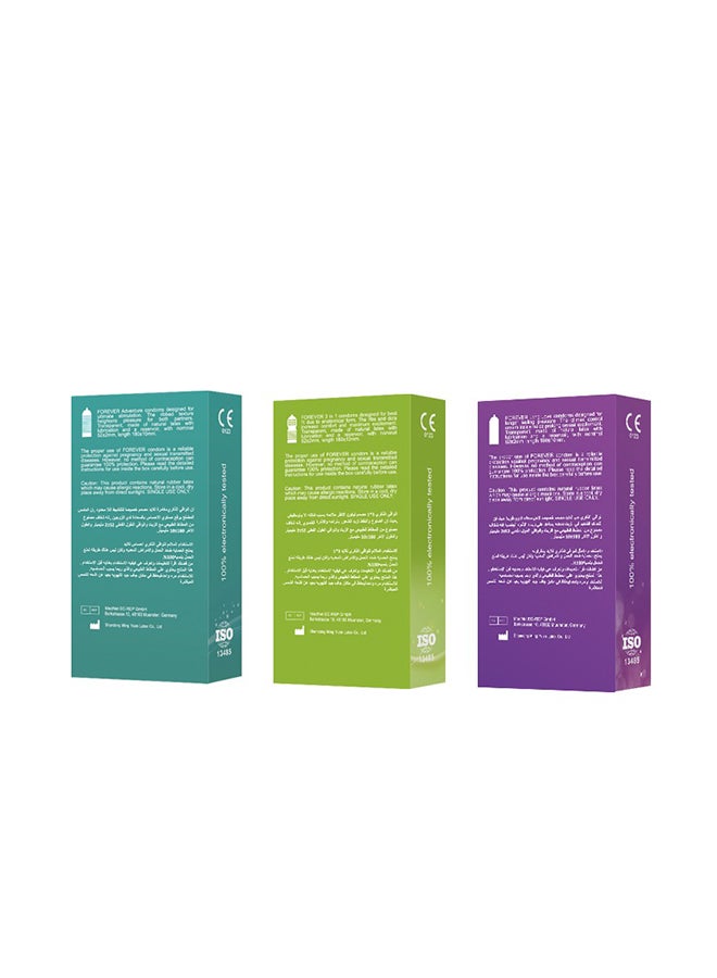 Forever Pack Of 30 Adventure Premium Natural Latex Condoms, 3 X 10 Pieces - Image 2