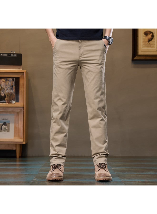 Fapai Autumn And Winter Men's Solid Color Fashion Simple Versatile Breathable Comfortable Straight-leg Skin-friendly Youth Men's Daily Casual Pants - Image 3