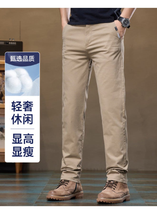 Fapai Autumn And Winter Men's Solid Color Fashion Simple Versatile Breathable Comfortable Straight-leg Skin-friendly Youth Men's Daily Casual Pants - Image 1