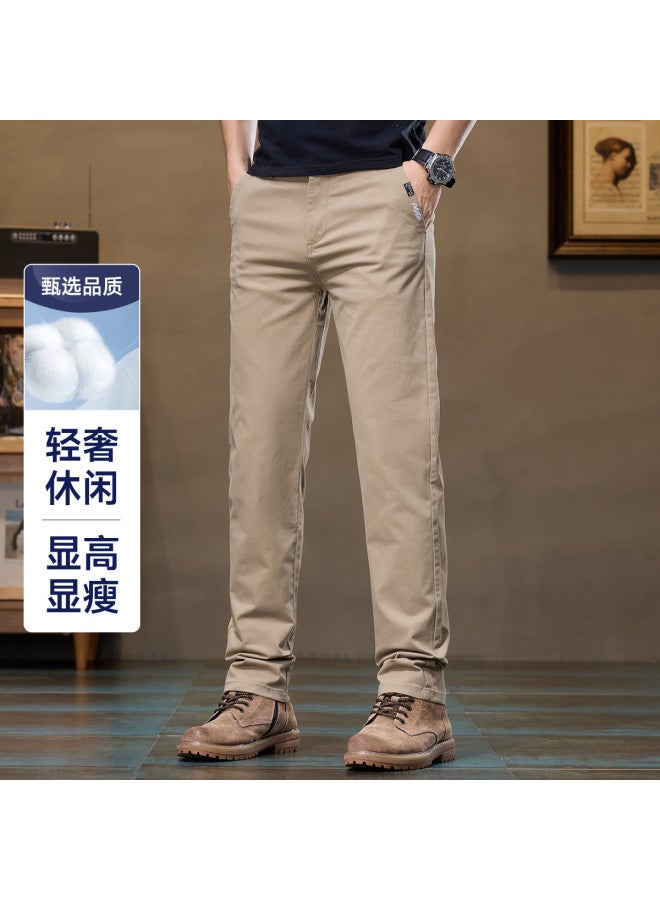 Fapai Autumn And Winter Men's Solid Color Fashion Simple Versatile Breathable Comfortable Straight-leg Skin-friendly Youth Men's Daily Casual Pants - Image 2
