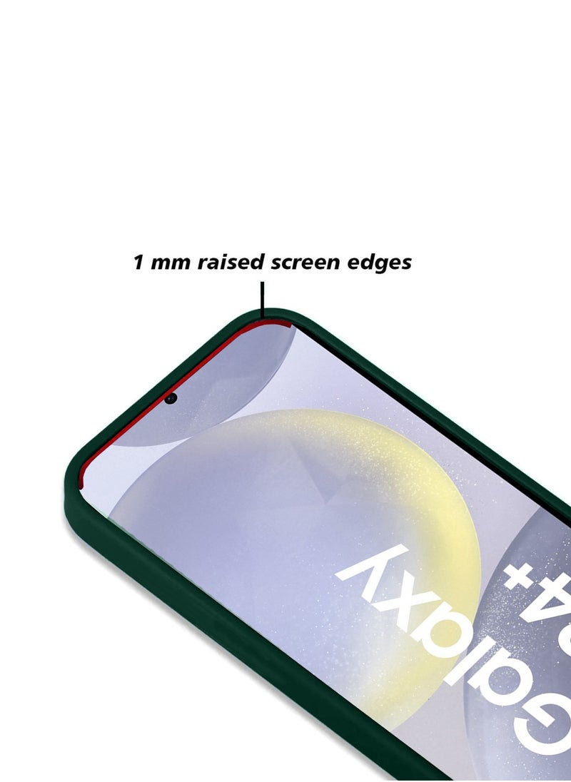 CHAPPELINE - Soft Silicone Fabric Texture Case Cover For Samsung Galaxy S24+ / S24 Plus 5G 2024 Dark Green - Image 1