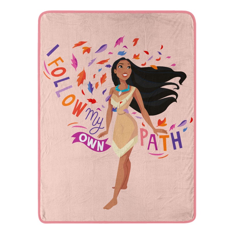 Northwest Disney Princess Micro Raschel Throw Blanket 46 x 60 Own Path