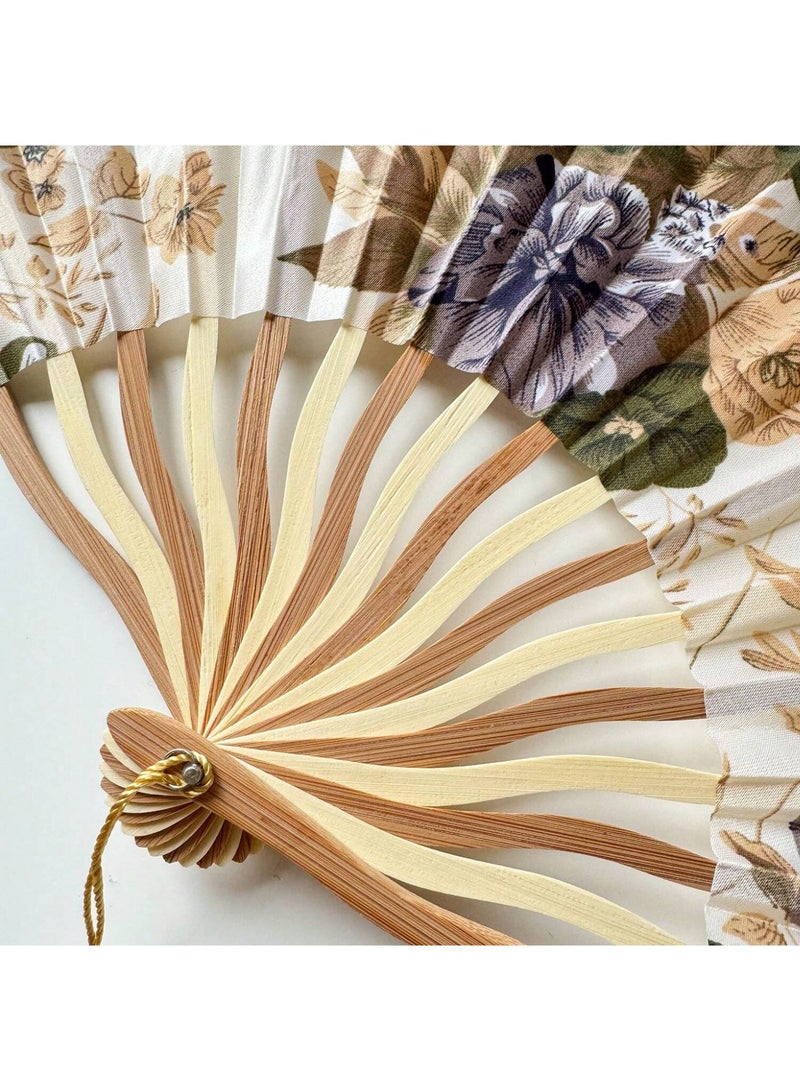 Summer Accessories Wooden Folding Hand Fan With Carrying Bag Chinese Style For Wedding Dance Party - Image 4