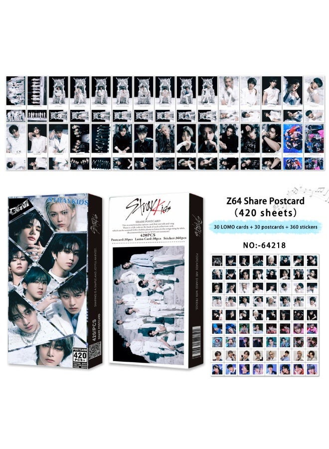 NIBEMINENT 420 Pcs Kpop Stray Kids THE SOUND 5-STAR Lomo Cards Card For Fans Collection Gifts