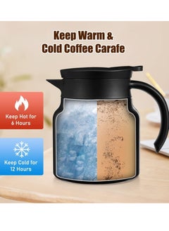 Y&D Thermal Coffee Carafe 28oz Carafes Tea Pot for Keeping Hot Stainless Steel Double Walled Vacuum Insulated Dispenser with Removable Infuser  - Image 4