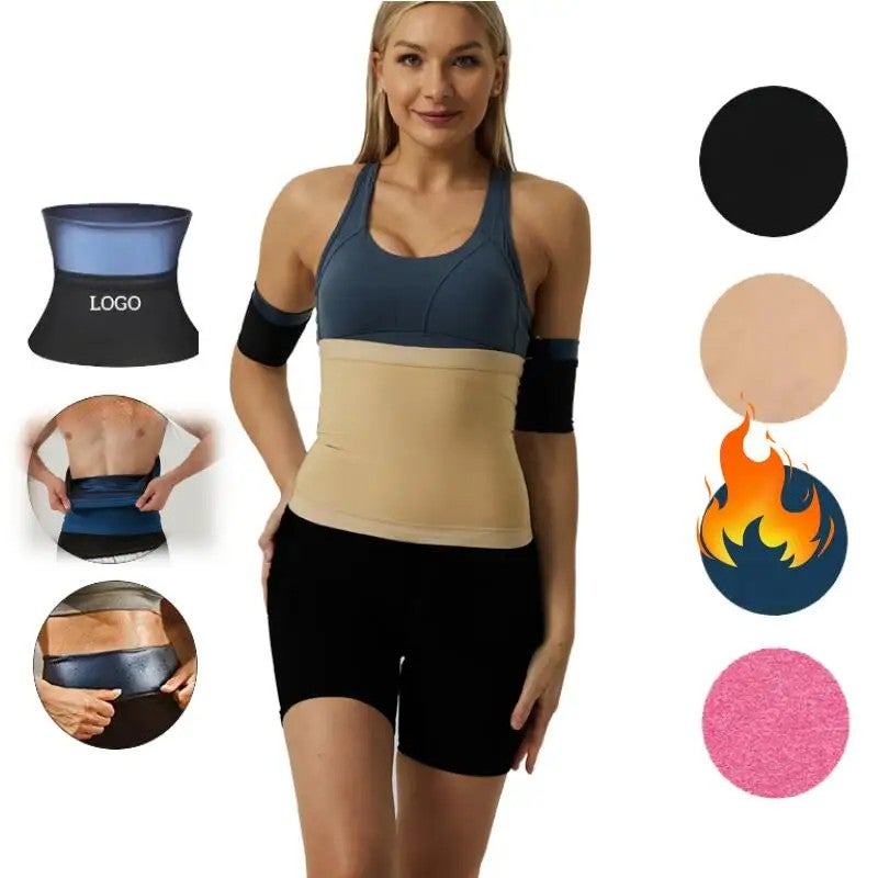 Bluejw Waist Trimmer - Sweat Shaper Waist Trainer Sauna Belt for Women & Men - Neoprene-Free Gym Fitness Slimming Belt - Image 3
