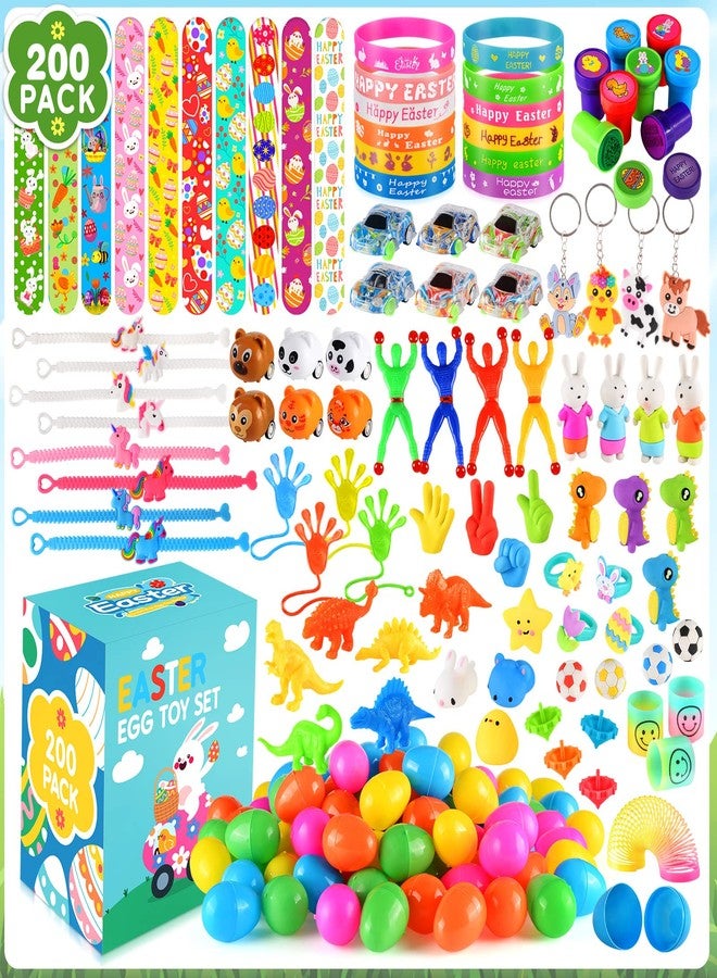 LACCHOUFEE 100Pcs Prefilled Easter Eggs with Toys, Filled Easter Eggs for Basket Stuffers Fillers Includes Assorted Toys Plus Sticky Hands - Kids Boy Girl Party Favors Classroom Prize Supplies - Image 1