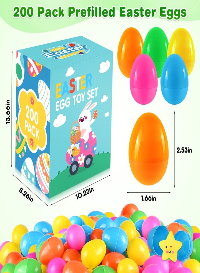 LACCHOUFEE 100Pcs Prefilled Easter Eggs with Toys, Filled Easter Eggs for Basket Stuffers Fillers Includes Assorted Toys Plus Sticky Hands - Kids Boy Girl Party Favors Classroom Prize Supplies - Image 2