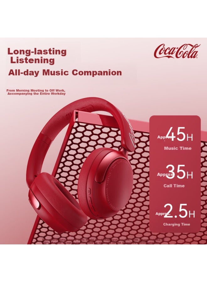 Coca-cola T-68 Lite Bluetooth Headset Wireless Gaming Sports Earphones Ai Simultaneous Translation Long Battery Life Couples Student Gift Compatible With Apple Huawei Xiaomi - Image 4
