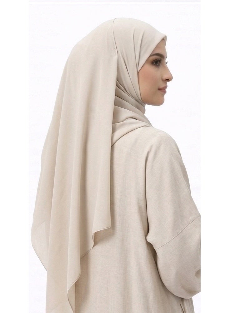 Mazaya Women Linen Prayer Dress Loose Modest with Front Zip - Image 4