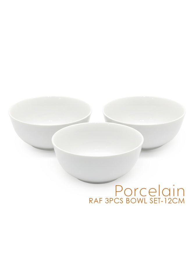 Shallow 3-Piece Porcelain Bowl Set, 12cm - Image 5