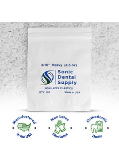 Orthodontic Elastic Rubber Bands100 Packclear Latex Free Small Braces Dreadlocks Hair Braids Tooth Gap Packaging Crafts Sonic Dental Supply Made In Usa 316 Inch Mediumheavy 4.5 Oz - pzsku/Z959278CB0FFB9059B98AZ/45/_/1707974565/824d85b4-c7e7-450f-99f3-1d91b53fdc59