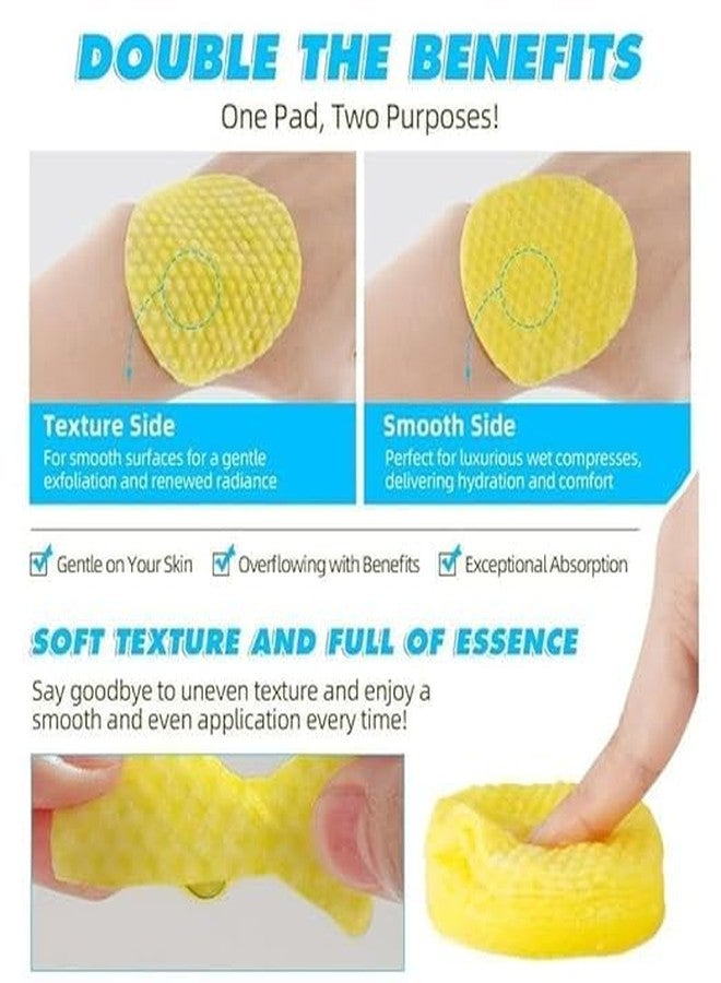 KRYSNAS Turmeric & Kojic Acid Cleansing Pads (60 Pcs) - Face Scrub Pads with Vitamin-Infused Formula for Dark Spots, Skin Brightening, and Uneven Skin Tone - Suitable for All Skin Types, Gentle Yet Effective [ Pack Of 1 ] - Image 4