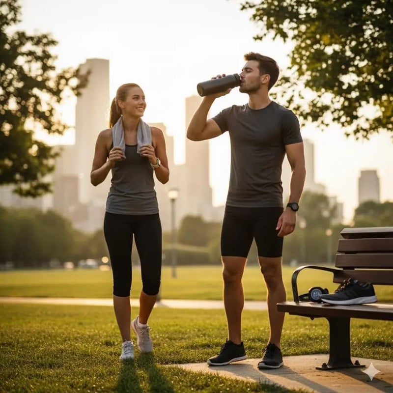 Stainless Steel Water Bottle 500ml – Vacuum Insulated Matte Black Travel Flask with Leak-Proof Handle Lid - Image 5