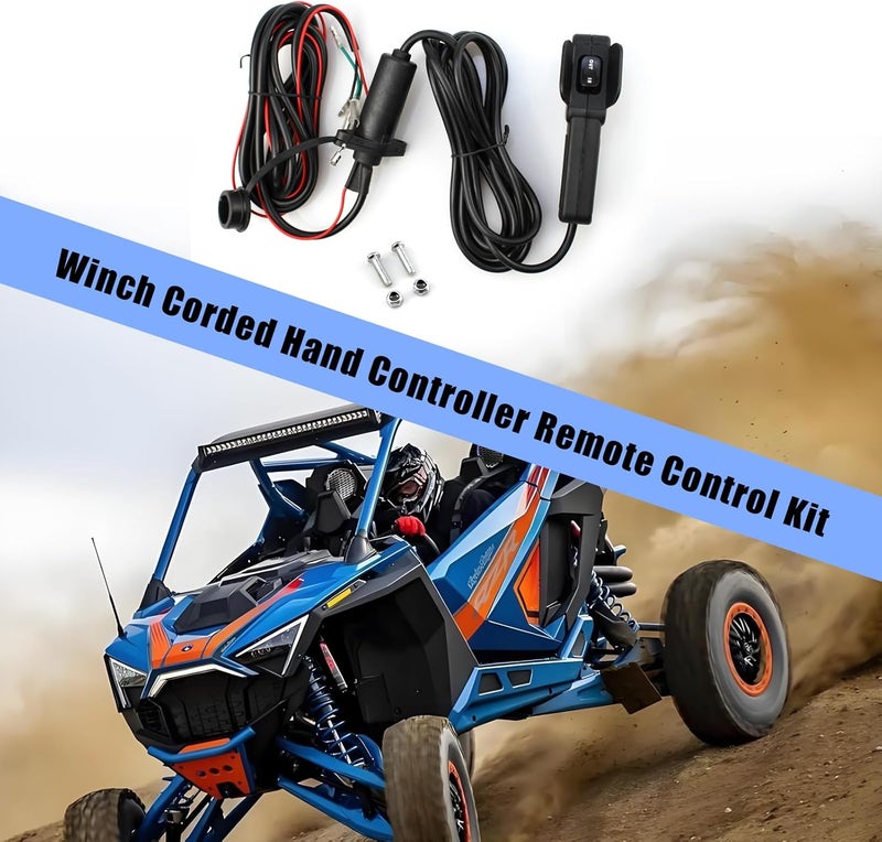 ANP PUAUTO 12V Winch Corded Hand Controller Remote Control Kit for ATV UTV - Image 2