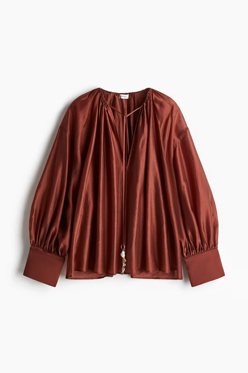 اتش اند ام Lyocell-blend blouse