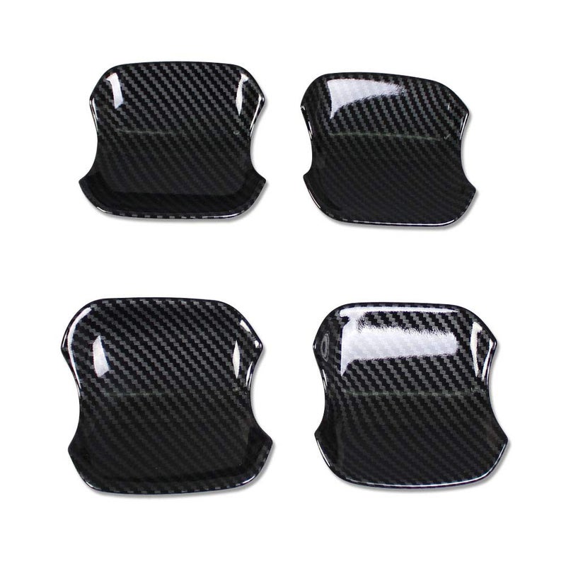 Beautost Fit for Subaru New CrosstrekImpreza 2024 2025 2026 Door Handle Bowl Cover Trim Carbon Fiber Black - Image 2