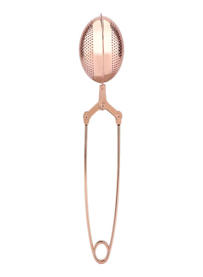 Haofy Tea Strainer, Stainless Steel Tea Filter, Tea Ball Infuser for Brewing Loose Leaf Tea and Mulling Spices Seasonings with Long Handle, Rose Gold - Image 1