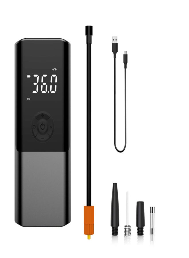 Portable Car Air Pump 150PSI Cordless Air Compressor Handheld Electric Tire Inflator with LED Light Support Power Bank/Auto-Off Function for Car Motorcycle Bicycle Tires Balls Built-in battery charging model - Image 1