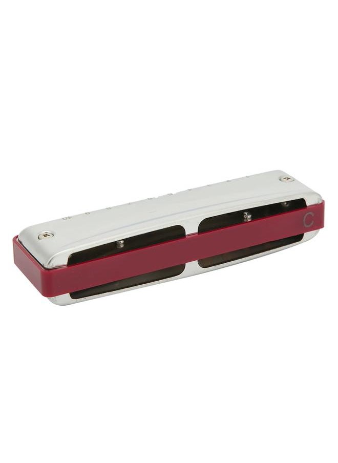 Thoraya Blues Harmonica 10‑Hole Mouthorgan C Key Stainless Steel Cover Small Cute Portable Gifts(Red )  - Image 4