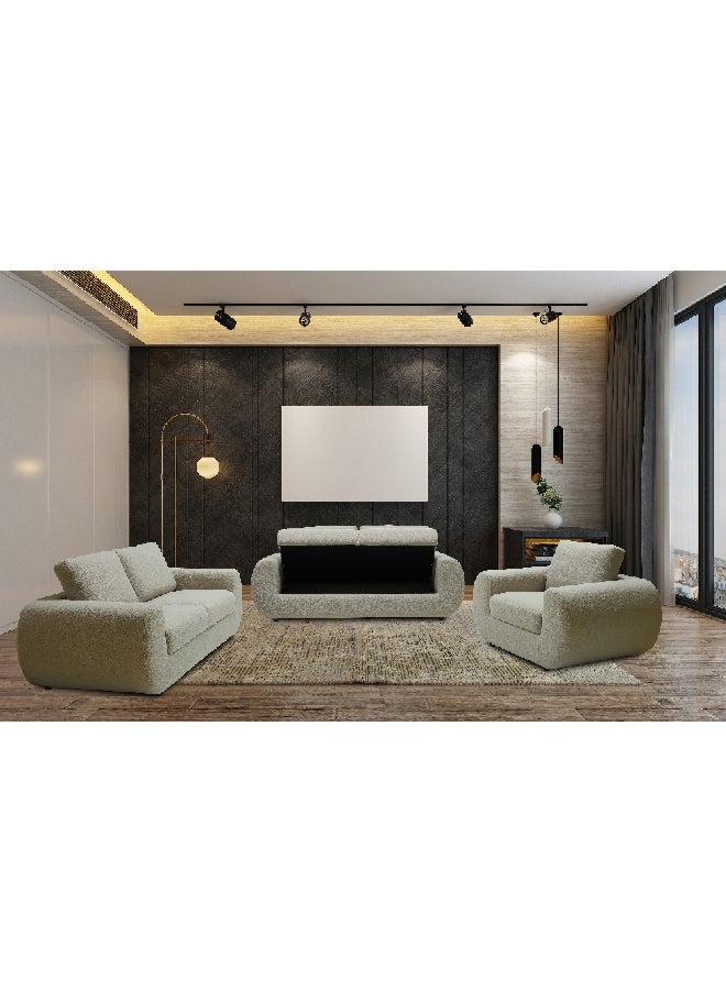 ميكاسا طقم اريكة الذي يأتي ب 6 مقاعد بتصميم أنيق وعصري مكون من 3 قطع  باللون الرمادي 142.71 x 142.71 x 142.71 سم LBX6760 - Image 4