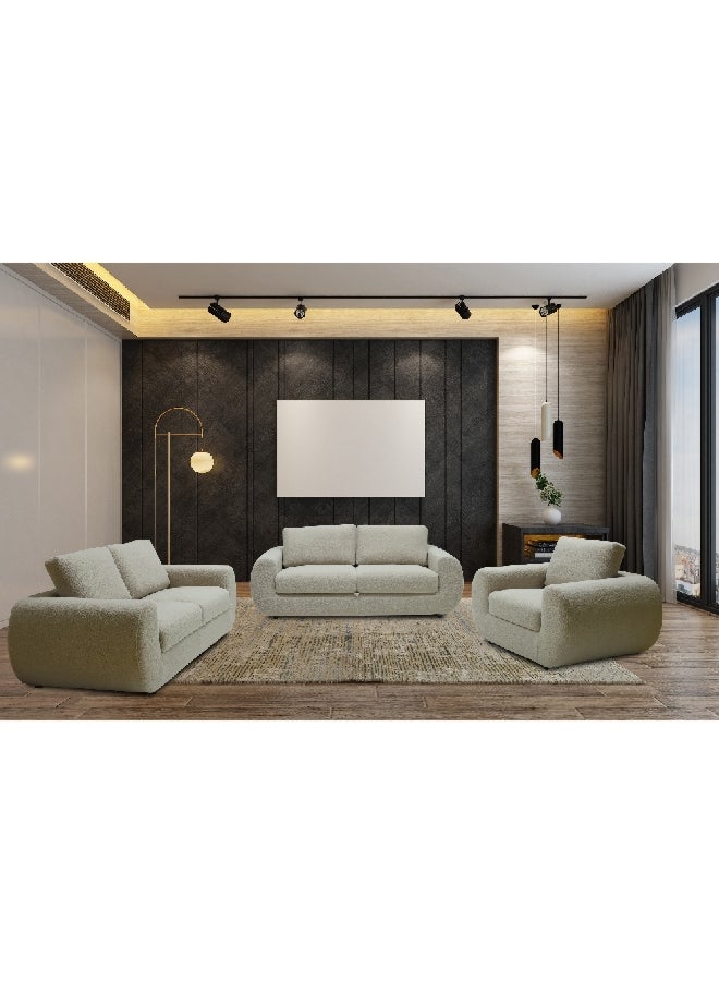 ميكاسا طقم اريكة الذي يأتي ب 6 مقاعد بتصميم أنيق وعصري مكون من 3 قطع  باللون الرمادي 142.71 x 142.71 x 142.71 سم LBX6760 - Image 3