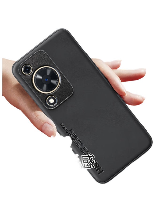 Hotfire Huawei Enjoy 70 Phone Case, Huawei Enjoy 70 Protective Cover, Upgraded Skin-Like Lambskin Matte Lens Full Protection Silicone Case For Men And Women - Midnight Black - Image 1