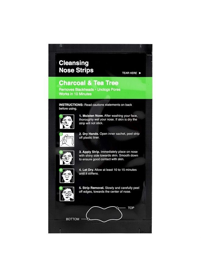 Global Beauty Care 18 Nose Cleansing Strips of Activated Charcoal & Tea Tree Nose Strips For Blackheads Removal Charcoal Blackhead Remover Strips - 18 Ct - Image 5