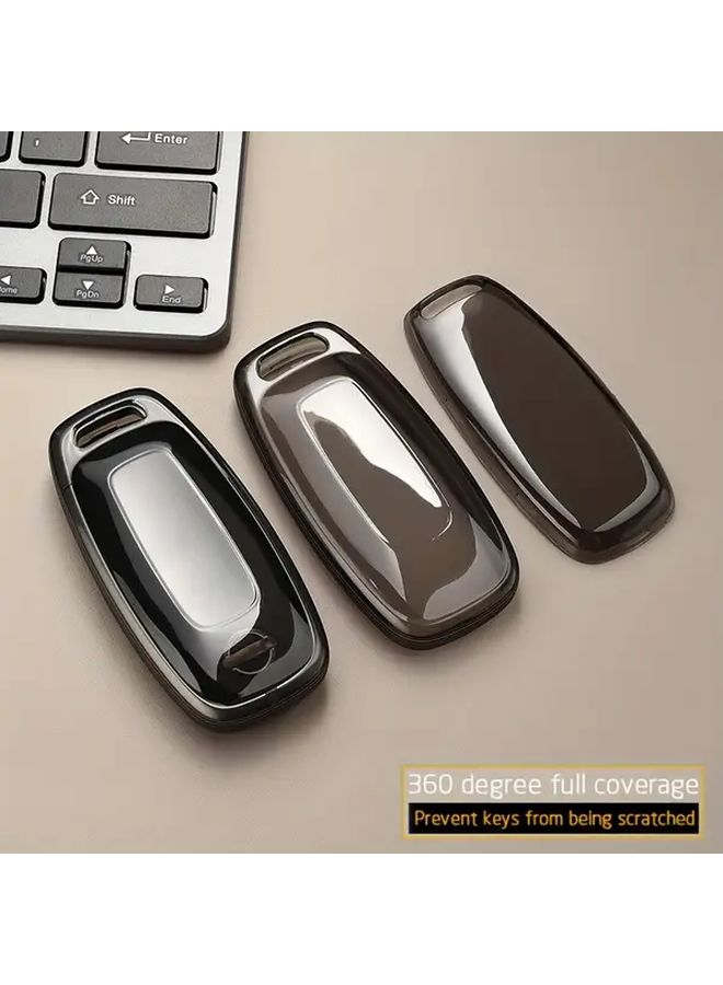 Transparent Black Car Key Cover Full Protection Remote Control Key Case Shell High End Fashion Simple For Nissan - Image 1