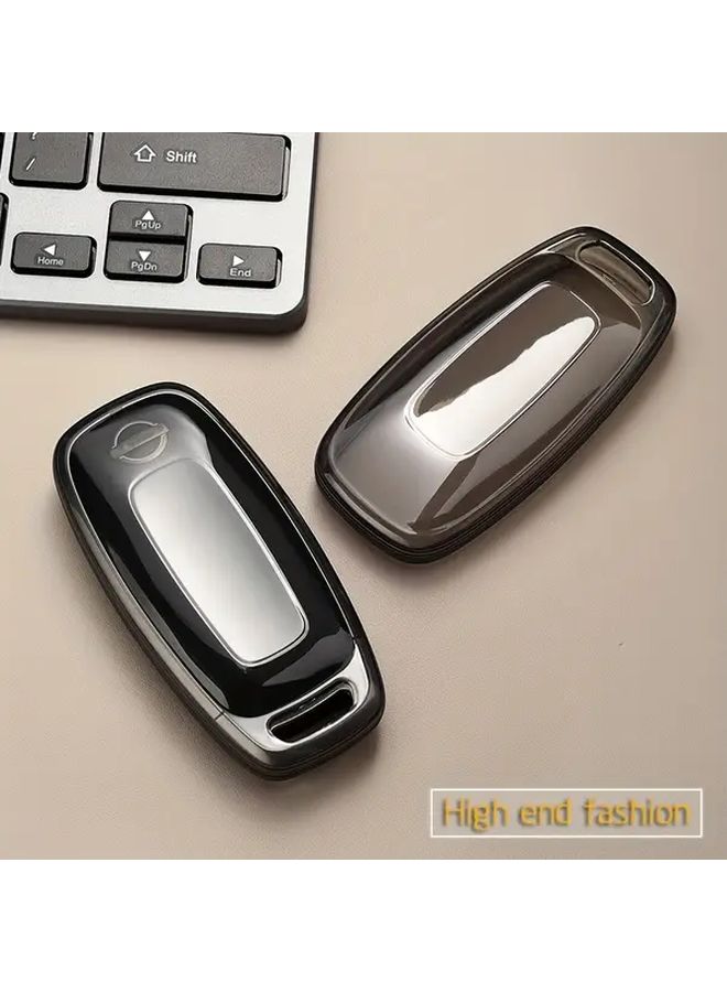 Transparent Black Car Key Cover Full Protection Remote Control Key Case Shell High End Fashion Simple For Nissan - Image 5