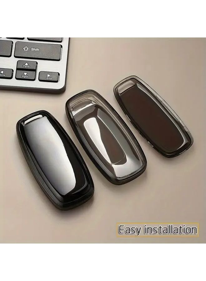 Transparent Black Car Key Cover Full Protection Remote Control Key Case Shell High End Fashion Simple For Nissan - Image 3