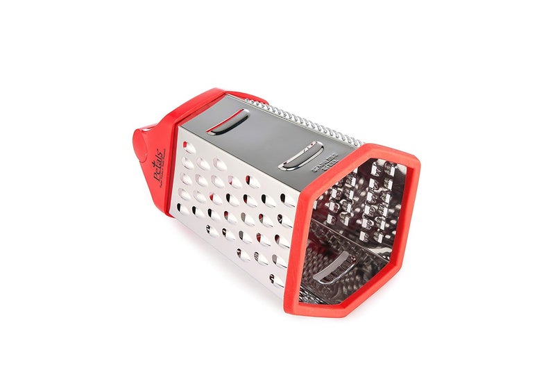 Petals 6Sided Stainless Steel Slicer Cheese Multi Vegetable Grater 20cm Red - Image 4